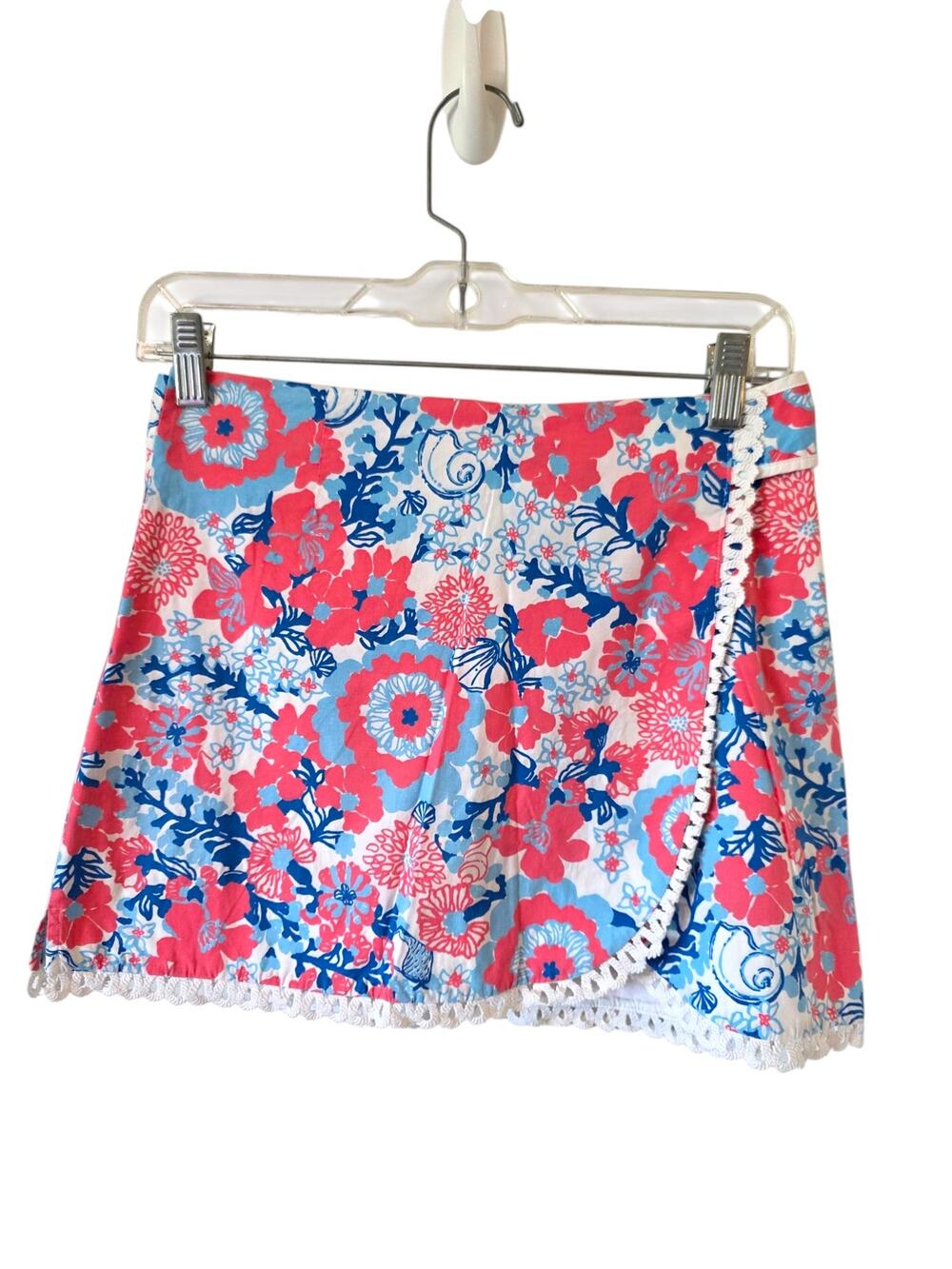 Lilly Pulitzer Michelina Mini Skort Resort White Lil Sun Sea Sand Size 0